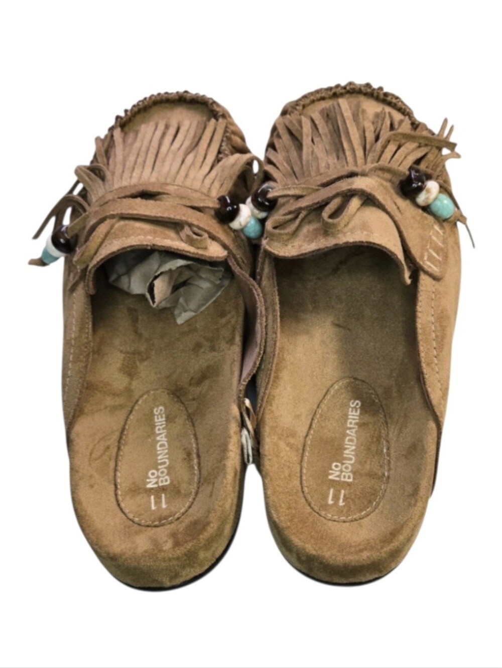 No Boundaries Women's Fringe Slip On Moccasin in Brown, Size 11 NWT!! - Picture 4 of 7